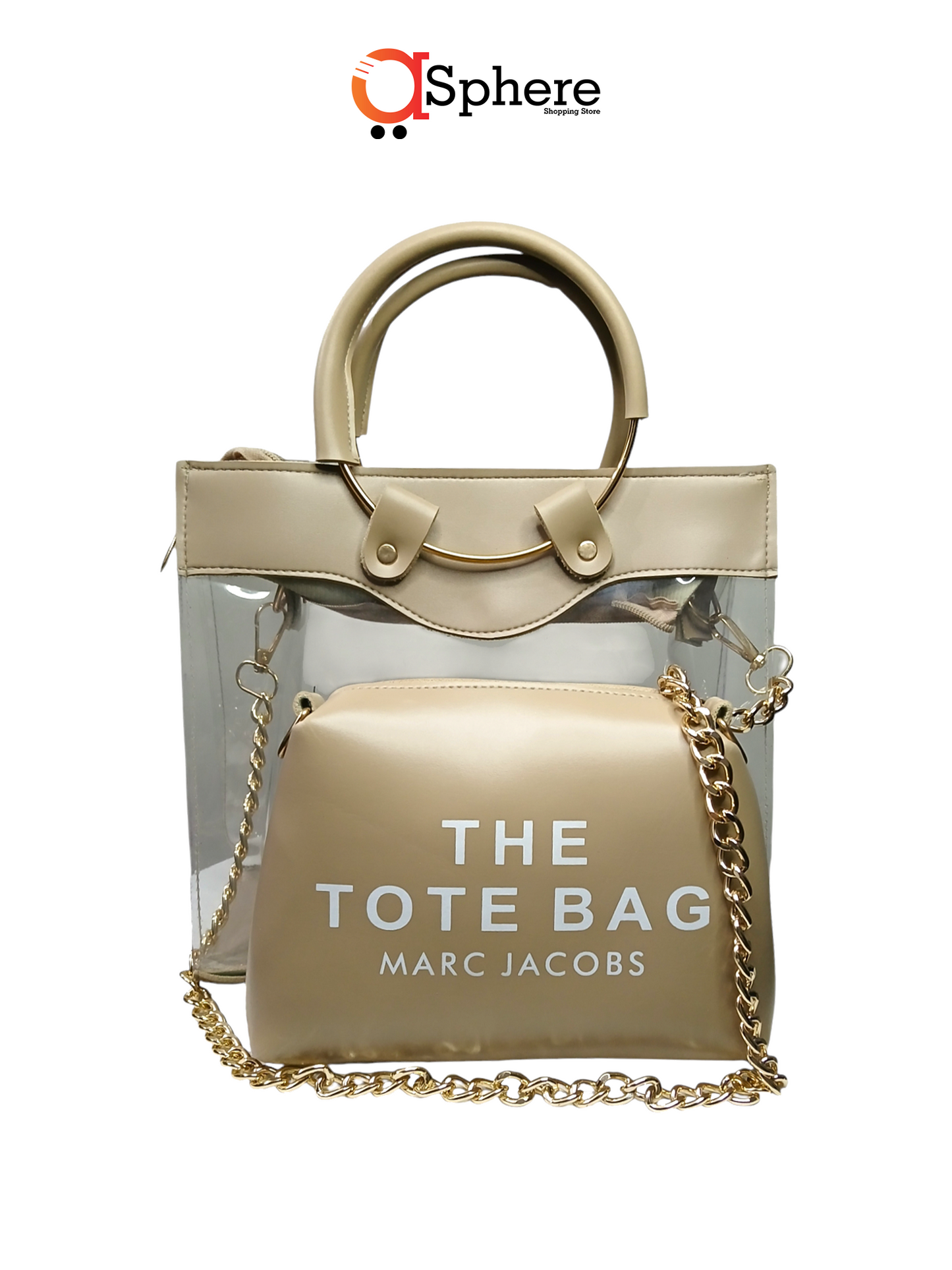 Tote Acrylic Bag - Beige