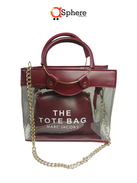 Tote Acrylic Bag - Maroon