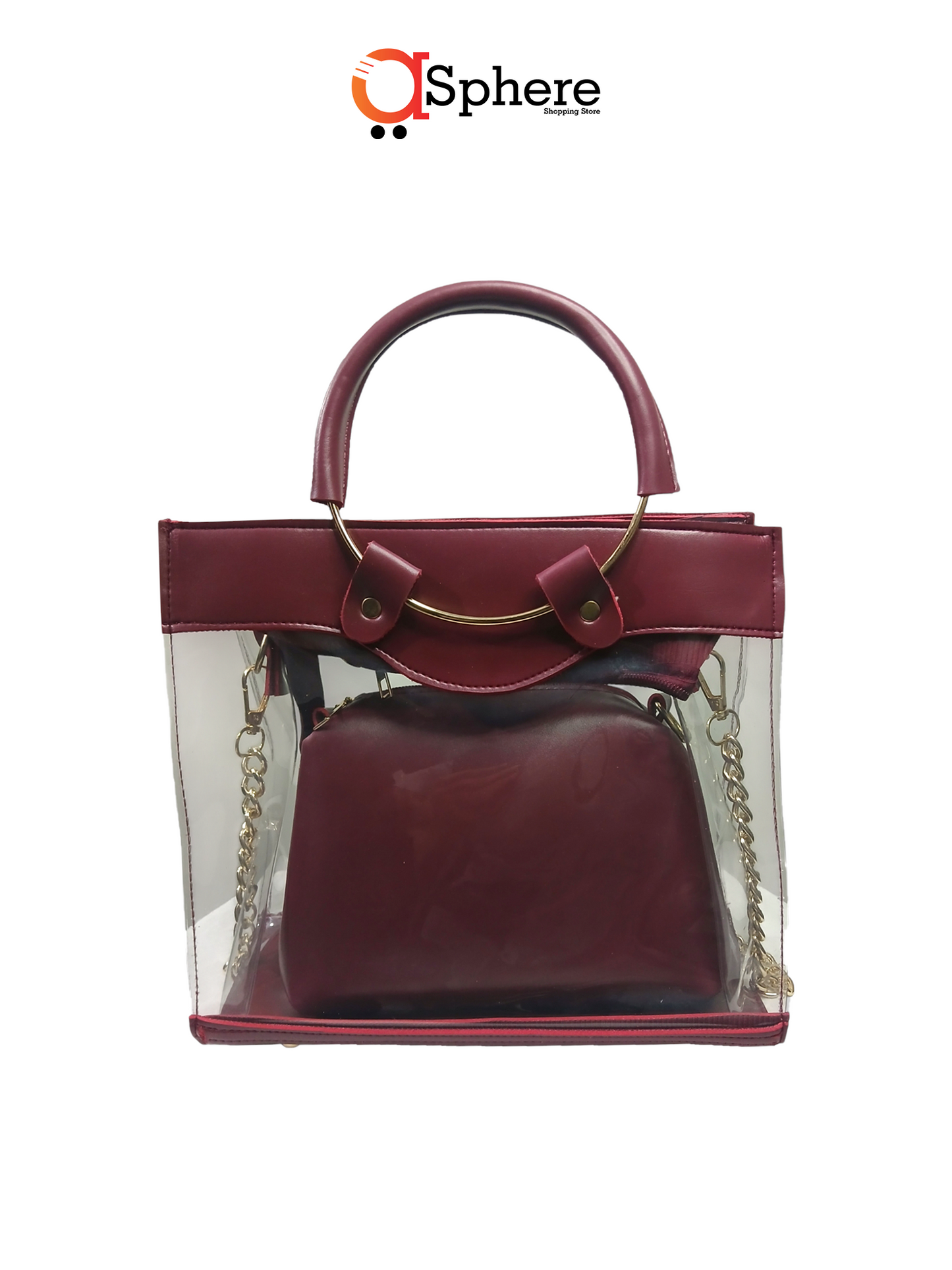 Tote Acrylic Bag - Maroon