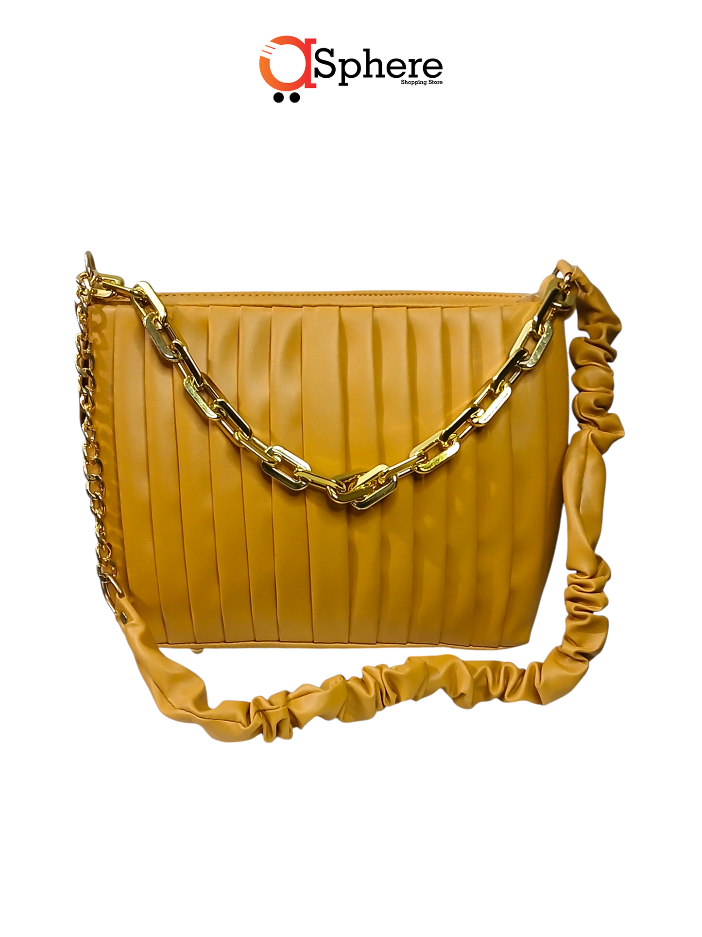 CrossBody Chain/Strap Bag - Yellow