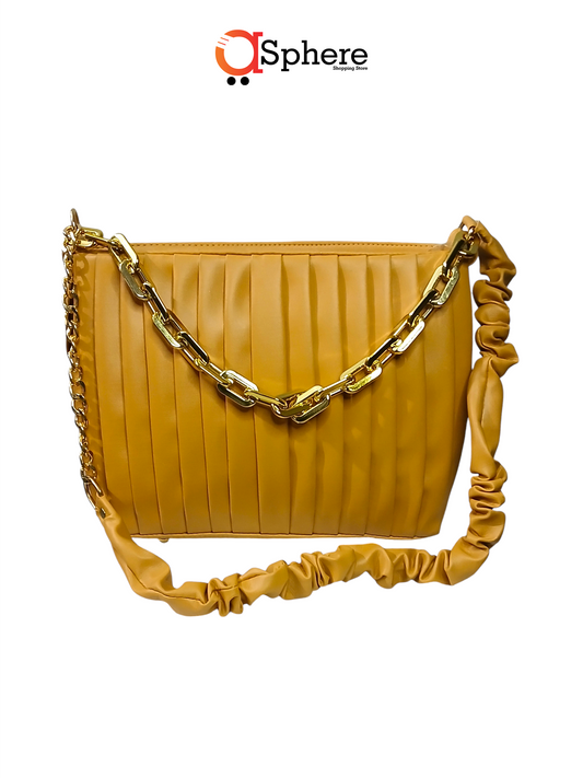 CrossBody Chain/Strap Bag - Yellow
